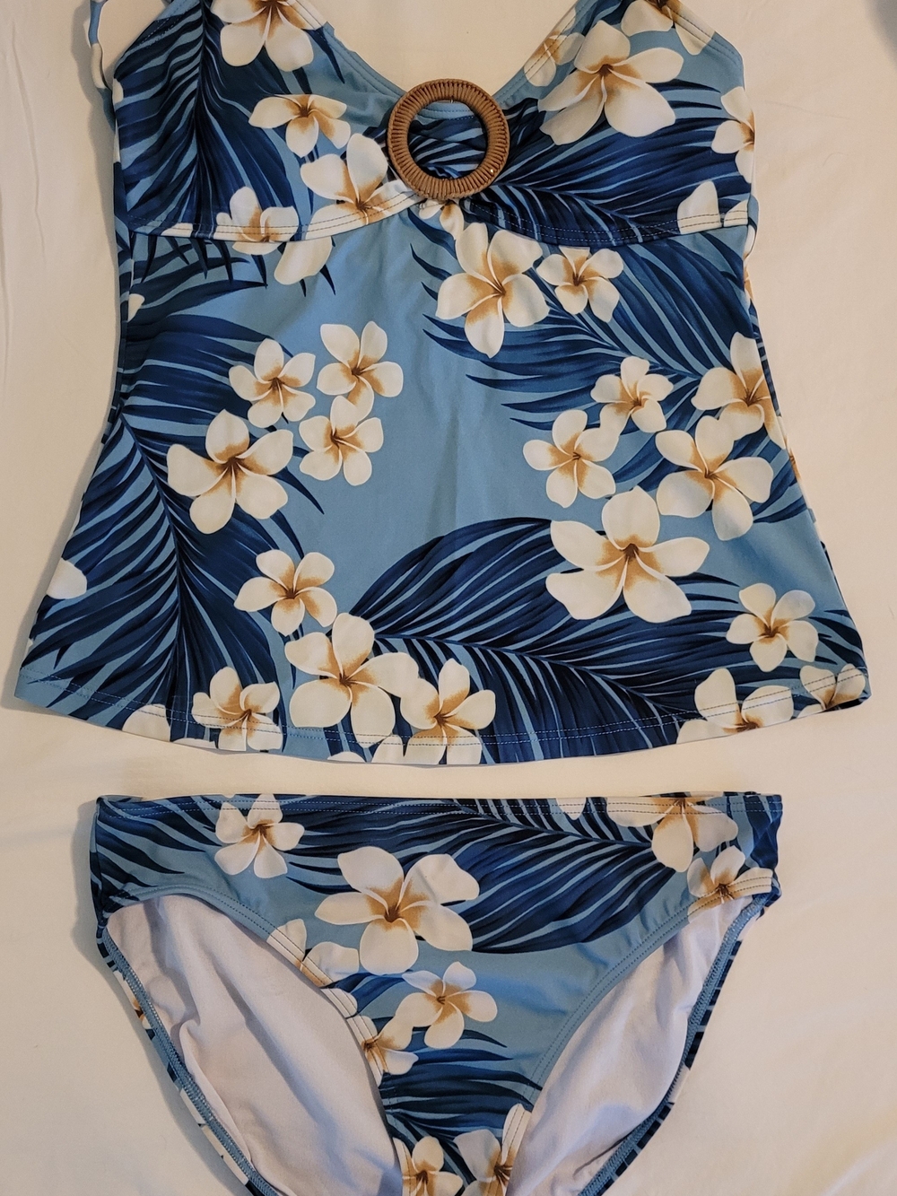 Leilani Women's Blue Floral Tankini